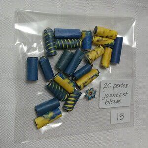 One-of-a-kind handmade/hand rolled paper beads/jewelry making/craft supplies/DIY